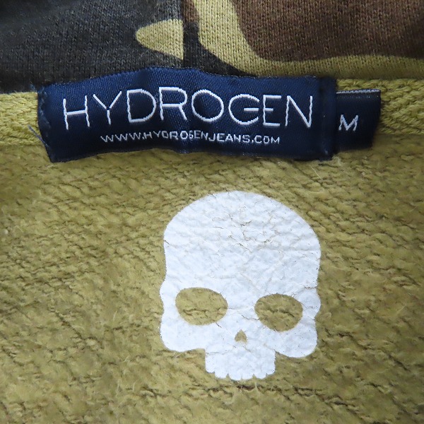 実際に弊社で買取させて頂いたHYDROGEN/ハイドロゲン カモフラ柄 バックスカル フルジップパーカー/Mの画像 2枚目
