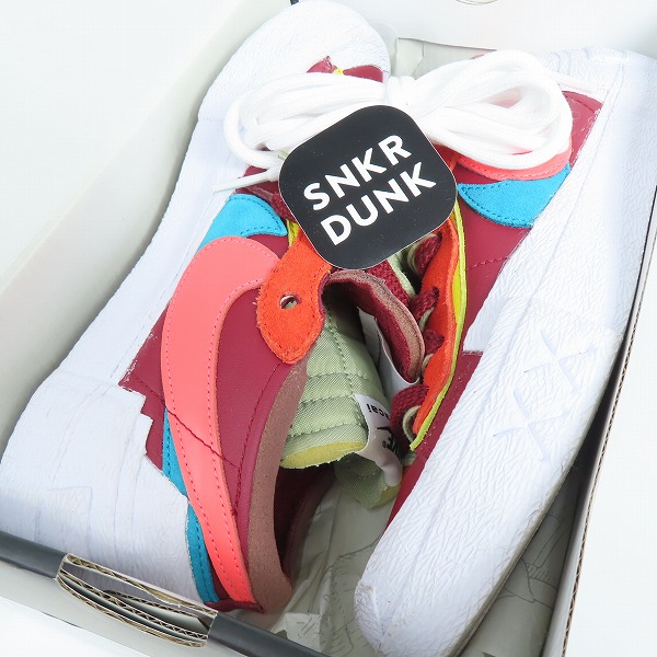 実際に弊社で買取させて頂いたNIKE×SACAI×KAWS/ナイキ×サカイ×カウズ BLAZER LOW SACAI KAWS DM7901-600/24.5の画像 8枚目
