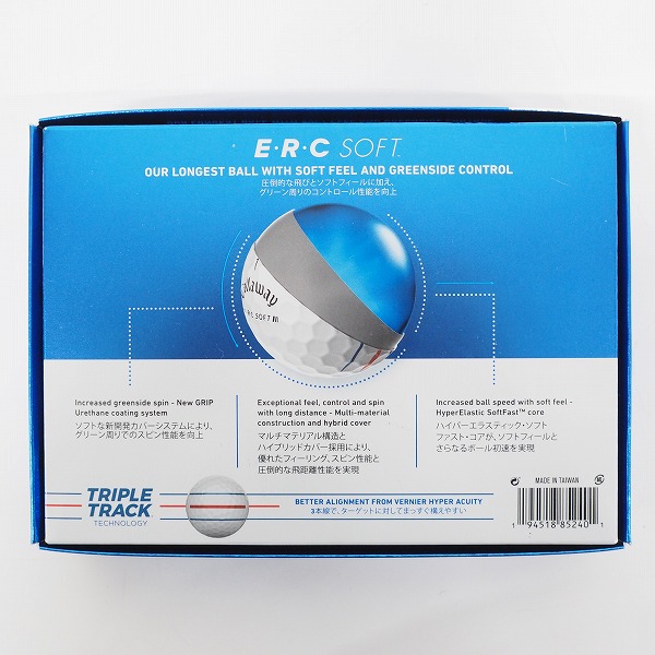 実際に弊社で買取させて頂いた【未使用】Callaway/キャロウェイ  E・R・C SOFT トリプルトラック 2023年モデル ゴルフボール ホワイト 1ダースの画像 3枚目