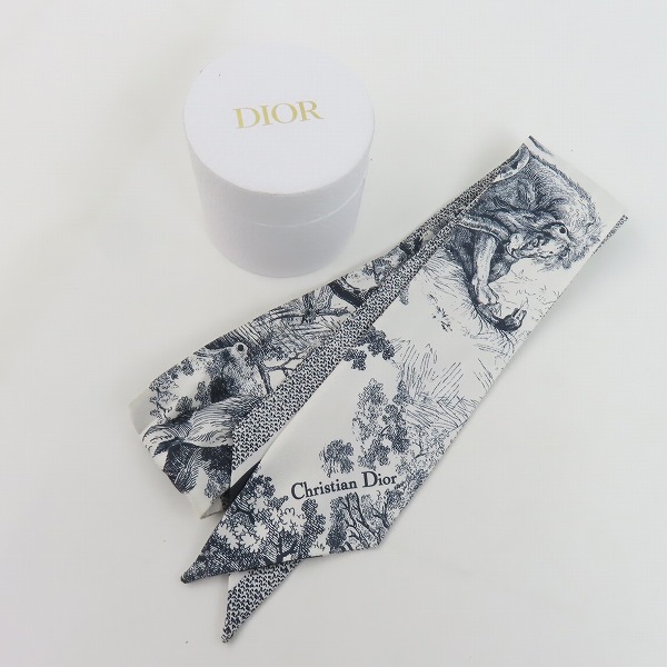 実際に弊社で買取させて頂いたChristian Dior/クリスチャン ディオール シルク スカーフ ミッツァ 15JOU106I602の画像 9枚目