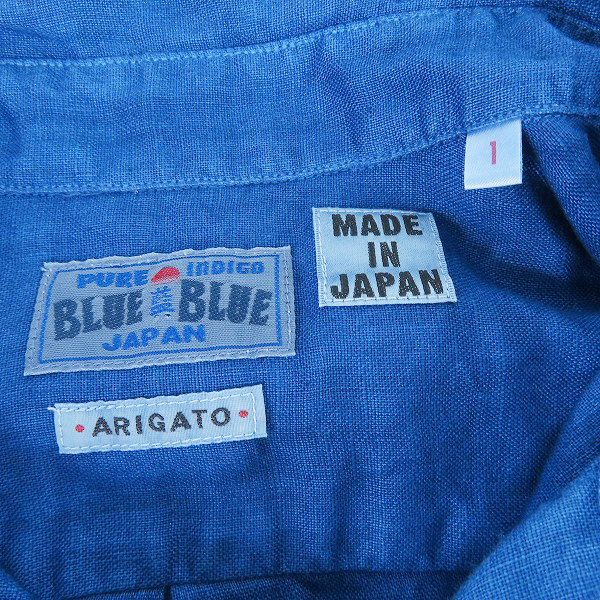 実際に弊社で買取させて頂いたBLUE BLUE/ブルーブルー ARIGATO 半袖 ショート シャツ/1の画像 2枚目