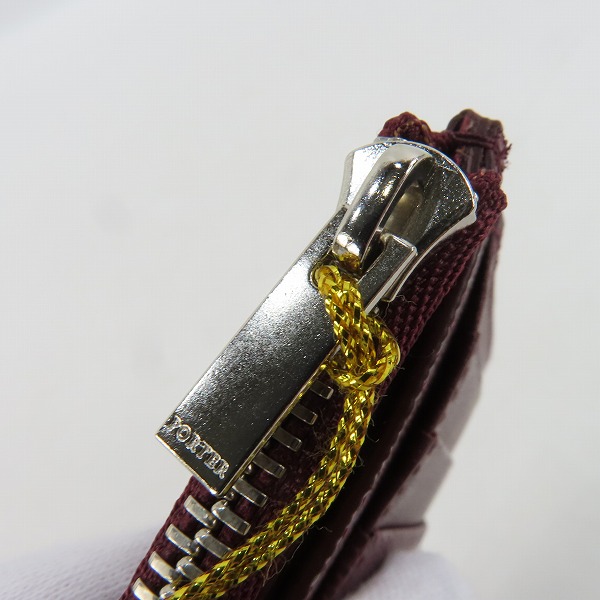 実際に弊社で買取させて頂いた【未使用】PORTER/ポーター ABLE/エイブル レザー コインケース/カードケース ボルドー 030-03084の画像 6枚目