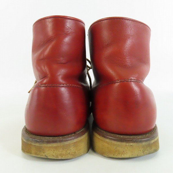 実際に弊社で買取させて頂いたRED WING/レッドウィング プレーントゥ アイリッシュセッター ブーツ/ワークブーツ 半円犬タグ/8Dの画像 1枚目
