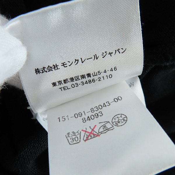 実際に弊社で買取させて頂いた【JPタグ】MONCLER/モンクレール MAGLIA POLO MANICA CORTA 半袖ポロシャツ ブラック 510918304300 84093/XLの画像 4枚目