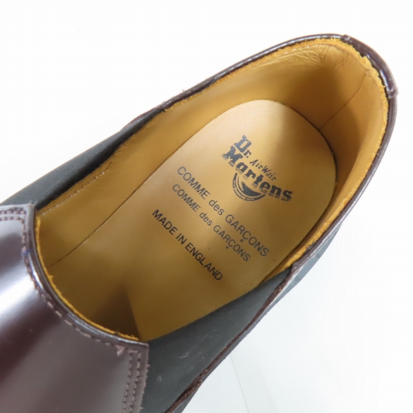 実際に弊社で買取させて頂いたDr.Martens×COMME des GARCONS/ドクターマーチン×コムデギャルソン EMILS サイドゴアシューズ 15170601/UK5の画像 4枚目