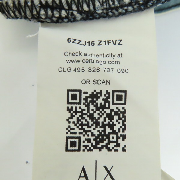 実際に弊社で買取させて頂いたARMANI EXCHANGE/アルマーニエクスチェンジ ダメージ加工 デニムパンツ 6ZZJ16 Z1FVZ/33の画像 3枚目