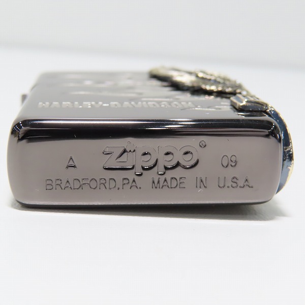 実際に弊社で買取させて頂いたZIPPO/ジッポー HARLEY DAVIDSON/ハーレーダビッドソン サイドメタル 09年製の画像 2枚目