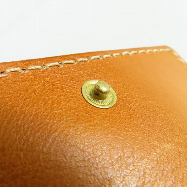 実際に弊社で買取させて頂いたHERZ/ヘルツ レザー 二つ折り長財布 キャメルの画像 7枚目