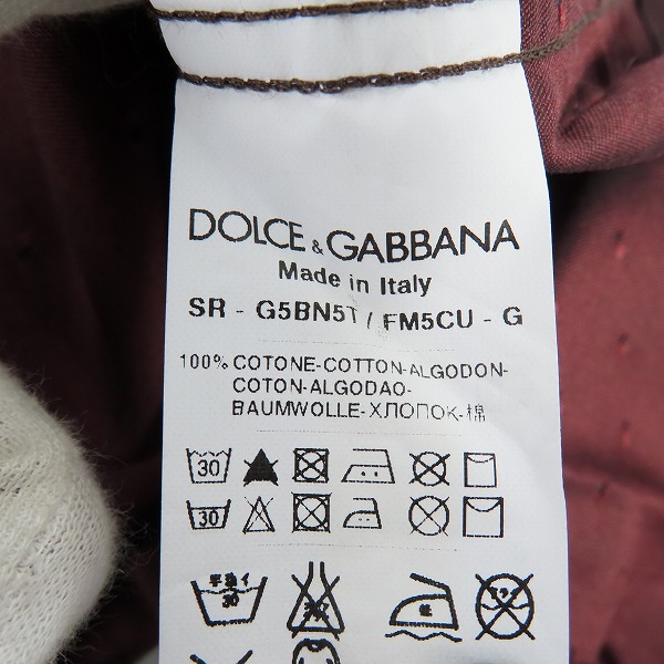 実際に弊社で買取させて頂いたDOLCE&GABBANA/ドルチェ&ガッバーナ/ドルガバ GOLD ドット柄長袖シャツ/14.5/37の画像 3枚目