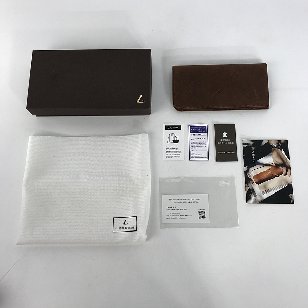 実際に弊社で買取させて頂いた土屋鞄 オリジンオイルヌメ　ロングウォレット/長財布　かぶせ式 牛革レザー ブラウン　の画像 9枚目