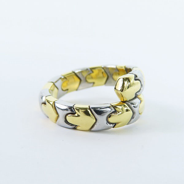 実際に弊社で買取させて頂いたBVLGARI/ブルガリ アルベアーレリング AU750/K18YG/WG 14号の画像 4枚目