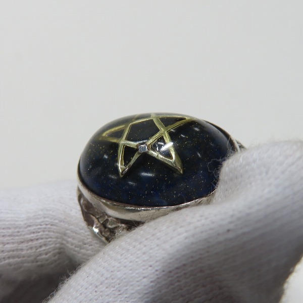 実際に弊社で買取させて頂いたALEX STREETER/アレックスストリーター エンジェルハートリング SPストーン ラピスラズリー22.5号の画像 7枚目