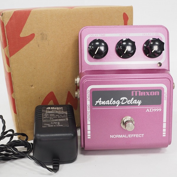 実際に弊社で買取させて頂いたMAXON/マクソン AD999 Analog Delay アナログディレイ エフェクター ACアダプター付 【動作確認済】