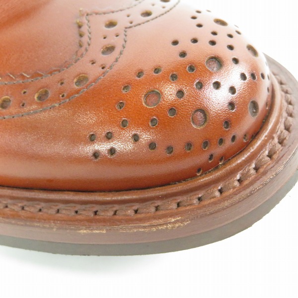 実際に弊社で買取させて頂いたTricker's/トリッカーズ MOLTON/モールトン カントリーブーツ ウイングチップ M2508/6.5の画像 8枚目
