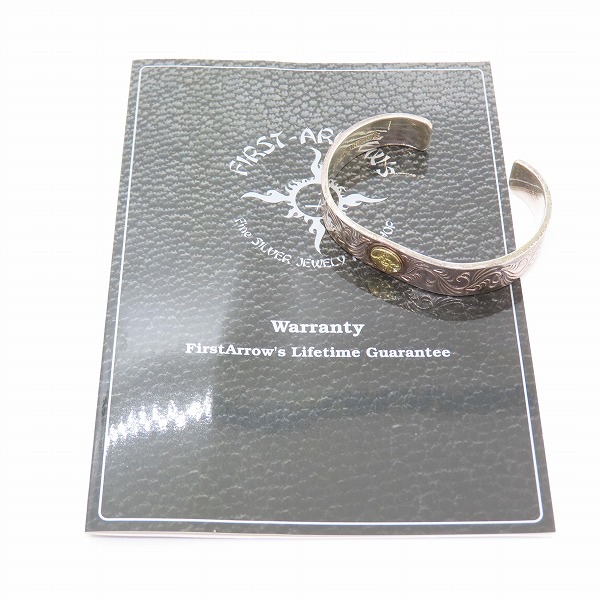 実際に弊社で買取させて頂いた【ワランティ付き】FIRST ARROW'S/ファーストアローズ 唐草彫りバングル BR-026の画像 9枚目