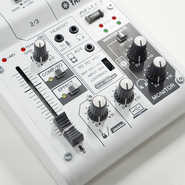 実際に弊社で買取させて頂いたYAMAHA/ヤマハ AG03 ミキシングコンソール ミキサー ウェブキャスティングミキサー 通電確認済みの画像 3枚目