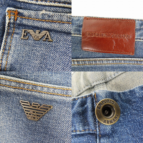 実際に弊社で買取させて頂いた【JPタグ】EMPORIO ARMANI/エンポリオアルマーニ DENIM BLU MD ウォッシュブルー デニムパンツ 3L1J75 1DK2Z/36の画像 7枚目