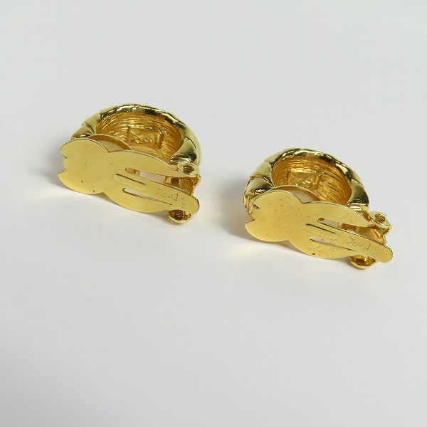 実際に弊社で買取させて頂いたYves Saint Laurent/イヴ・サンローラン YSL PAT イヤリング 編み込み フープ ヴィンテージの画像 4枚目