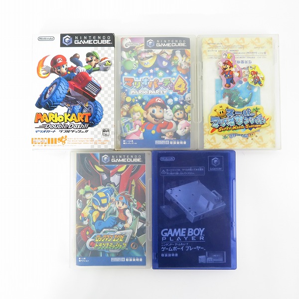 実際に弊社で買取させて頂いた【ジャンク含む】ニンテンドー ゲームキューブ ソフト マリオパーティ4/ロックマンエグゼ トランスミッション 他 5点セット