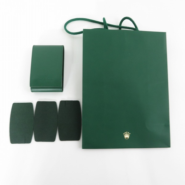 実際に弊社で買取させて頂いたROLEX/ロレックス 時計用携帯ケース ウォッチケース グリーン  ショッパー付の画像 6枚目