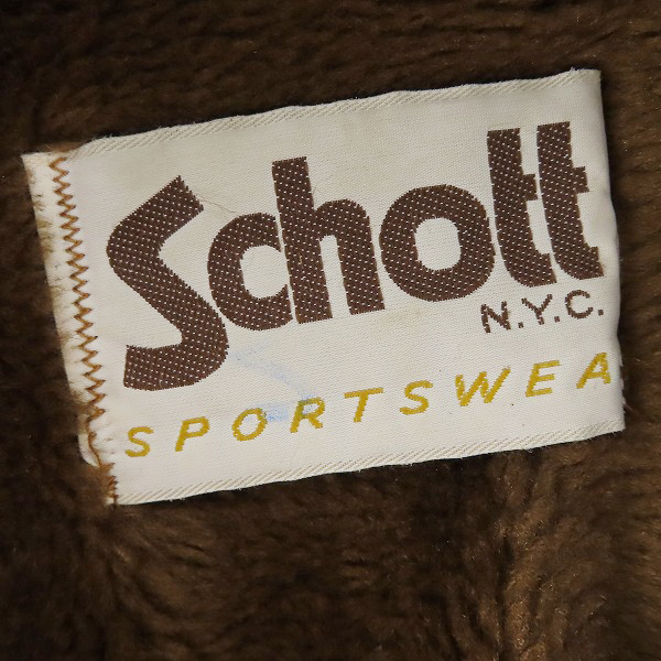 実際に弊社で買取させて頂いたSchott/ショット シングル ライダース ジャケット レザー USA製  TALONジップ/ライナー付きの画像 2枚目