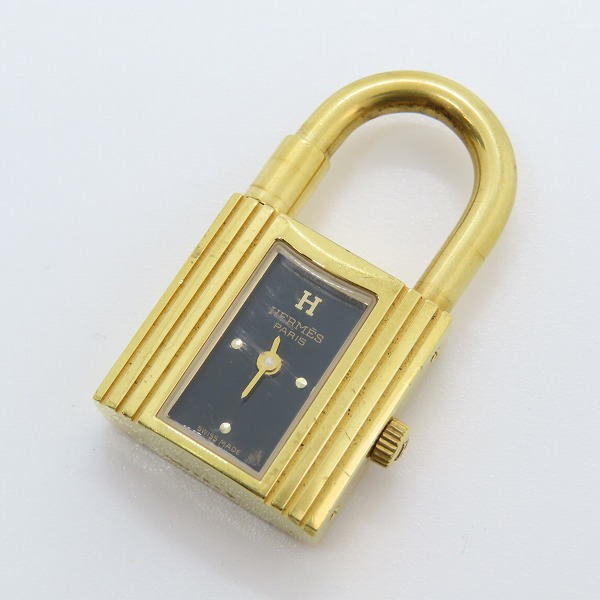実際に弊社で買取させて頂いたHERMES/エルメス ケリーウォッチ 黒文字盤【動作未確認】