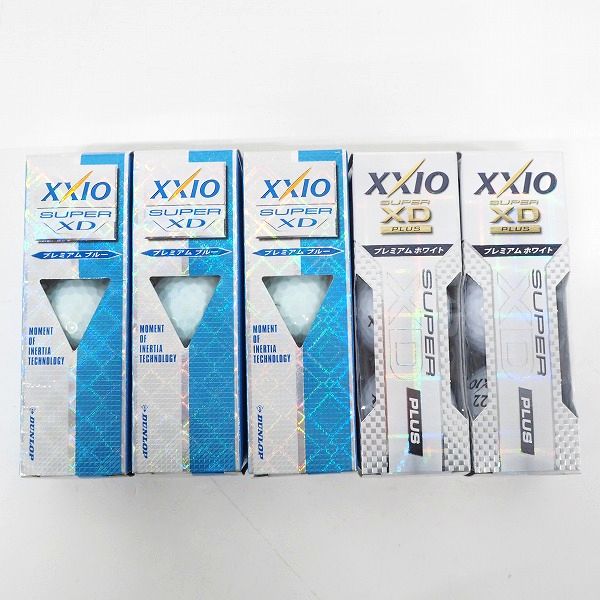 実際に弊社で買取させて頂いた【未使用/オウンネーム含】DUNLOP/ダンロップ XXIO/ゼクシオ SUPER XD/ SUPER XD PLUS ゴルフボール 計15個