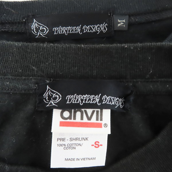 実際に弊社で買取させて頂いたTHIRTEEN DESIGNS/サーティーンデザインズ Tシャツ 2点セットの画像 2枚目