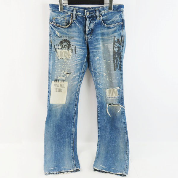 実際に弊社で買取させて頂いたNIRVANA × HYSTERIC GLAMOUR ニルヴァーナ×ヒステリックグラマー デニムパンツ 0294AP06/30
