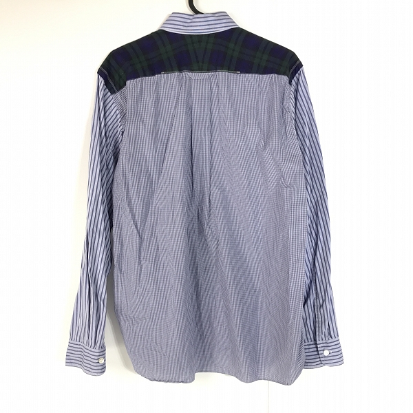 実際に弊社で買取させて頂いたCOMME des GARCONS JUNYA WATANABE MAN/コムデギャルソンジュンヤワタナベマン 切替シャツ AD2020/WF-B001/Mの画像 1枚目