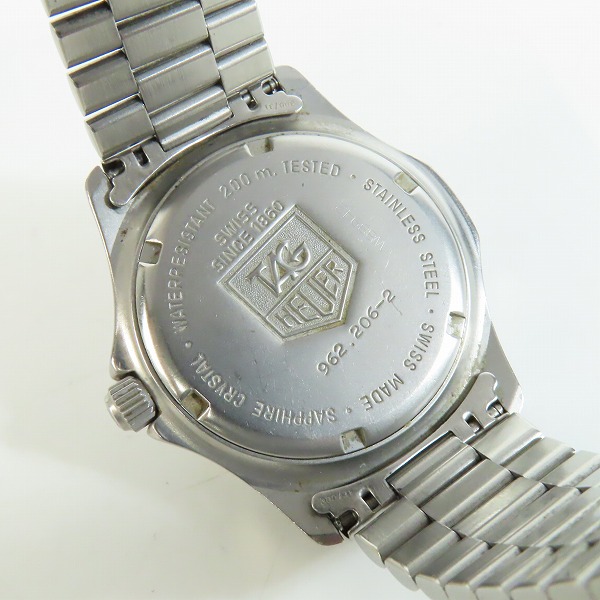 実際に弊社で買取させて頂いたTAG HEUER/タグホイヤー プロフェッショナル 200M デイト クォーツ 腕時計 962.206-2【動作未確認】の画像 4枚目