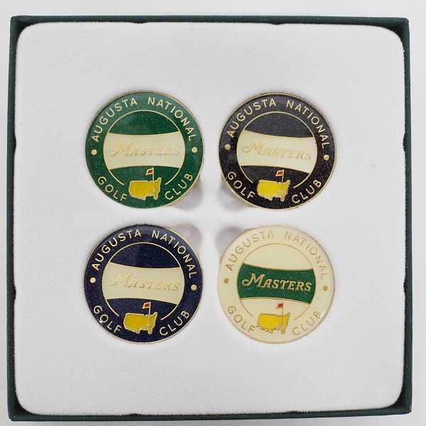 実際に弊社で買取させて頂いた【未使用】MASTERS/マスターズ ゴルフ ボールマーカー 円形タイプ  4個ｘ1セットの画像 1枚目