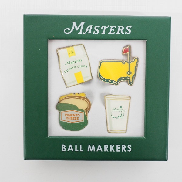実際に弊社で買取させて頂いた【未使用】MASTERS/マスターズ ゴルフ ボールマーカー  4個ｘ1セット