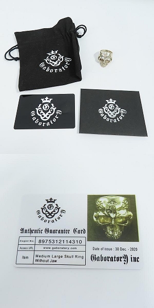 実際に弊社で買取させて頂いた【ギャラ付】Gabor/Gaboratory/ガボール ミディアムラージスカルリングwアウトジョー 23.5-25号の画像 9枚目