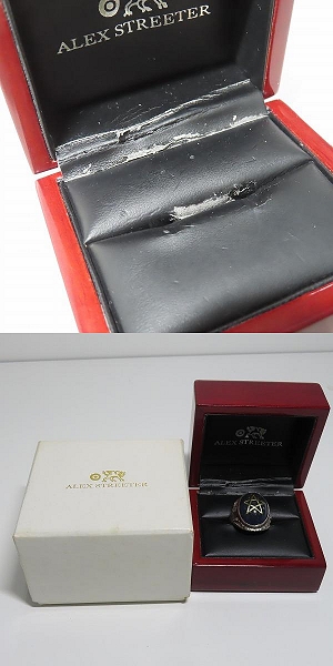 実際に弊社で買取させて頂いたALEX STREETER/アレックスストリーター エンジェルハートリング SPストーン ラピスラズリー22.5号の画像 9枚目