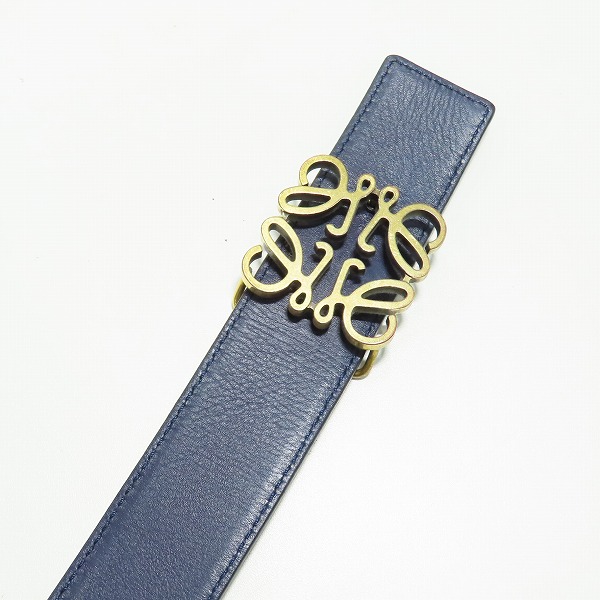 実際に弊社で買取させて頂いたLOEWE/ロエベ アナグラム ベルト リバーシブル 85/34 131829の画像 5枚目