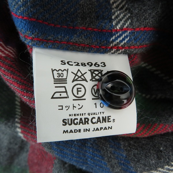 実際に弊社で買取させて頂いたSUGAR CANE/シュガーケーン FICTION ROMANCE TOP GRAY CHECK WORK SHIRTS ワークシャツ SC28963/Lの画像 3枚目