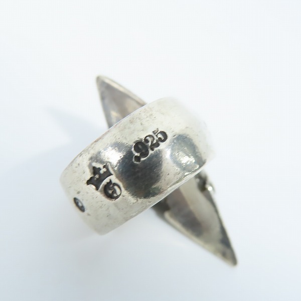 実際に弊社で買取させて頂いた【ギャラ付】Gaboratory/ガボラトリー スパイクウィズスカルリング/skull with SPIKE Ring 13号の画像 6枚目