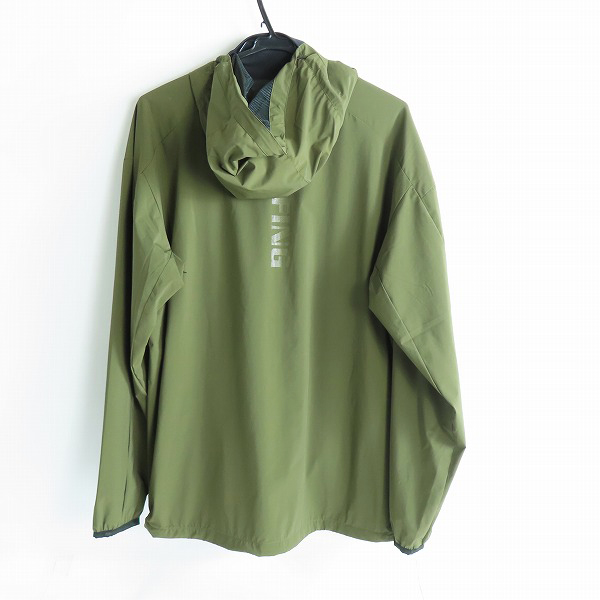 実際に弊社で買取させて頂いた【未使用】BRIEFING GOLF/ブリーフィング MS WIND HOODIE/ウインドフーディ パーカー オリーブ BRG223M19/Lの画像 1枚目