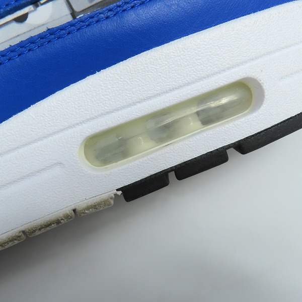 実際に弊社で買取させて頂いたNIKE×atmos/ナイキ×アトモス AIR MAX 1 PRNT/エアマックス1 プリント BLUE WE LOVE NIKE AQ0927-100/29の画像 7枚目