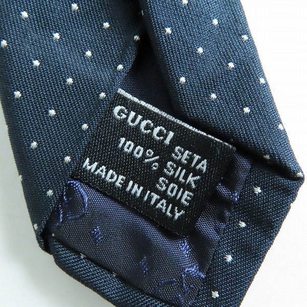 実際に弊社で買取させて頂いたGUCCI/グッチ ドット柄 シルクネクタイ の画像 5枚目