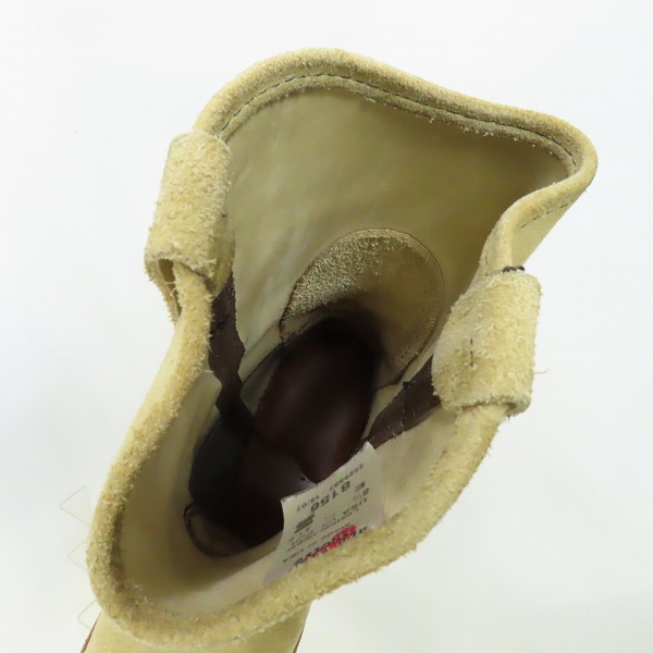 実際に弊社で買取させて頂いたREDWING/レッドウィング ペコスブーツ スエード 8156/8.5Eの画像 4枚目