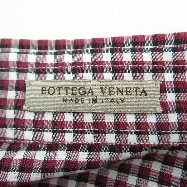 実際に弊社で買取させて頂いたBOTTEGA VENETA/ボッテガヴェネタ ブリーチ加工 チェック柄シャツ 39の画像 2枚目