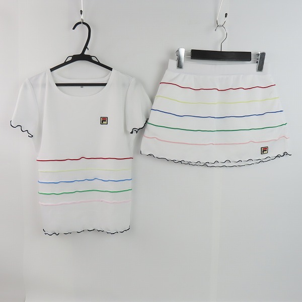 実際に弊社で買取させて頂いたFILA/フィラ テニスウェア レディース セットアップ カラフル フリル VL1803/VL1805 M