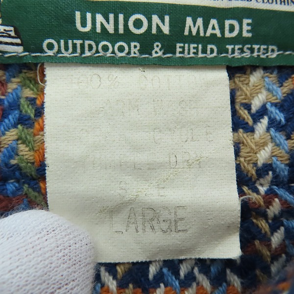 実際に弊社で買取させて頂いたSUGAR CANE/シュガーケーン ヘビーネルシャツ/Lの画像 3枚目