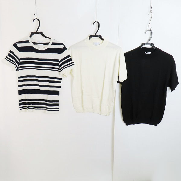 実際に弊社で買取させて頂いた【未使用含む】EDIFICE/エディフィス 無地/ボーダー コットンカットソー 3点セット