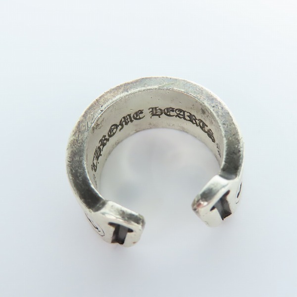 実際に弊社で買取させて頂いたCHROME HEARTS/クロムハーツ スクロールラベルリング ラージ 14号の画像 5枚目