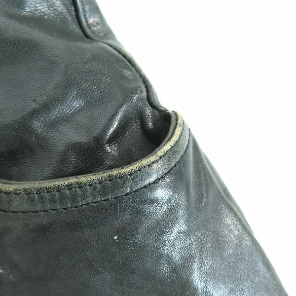 実際に弊社で買取させて頂いたISAMUKATAYAMA BACKLASH/バックラッシュ ホーウィン ジャパンホースレザー クロップドパンツ 1367-06/Mの画像 6枚目