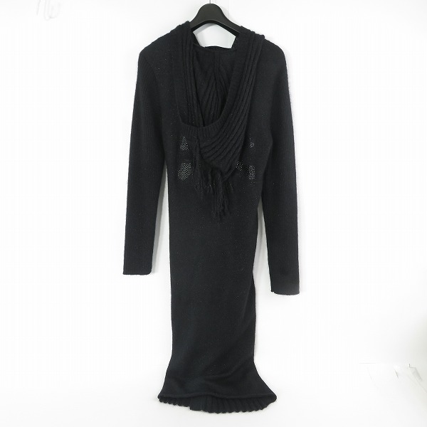 実際に弊社で買取させて頂いたRoen/ロエン スタッズ スカル キッドモヘア ラメニット ロングカーディガン 68147011 46の画像 1枚目