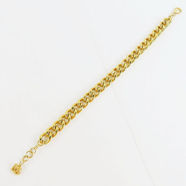 実際に弊社で買取させて頂いたDOLCE & GABBANA/ドルチェ&ガッバーナ DG Logo 喜平チェーン チョーカーネックレス ゴールドの画像 7枚目